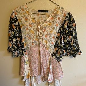 Zara Flowy Floral Top